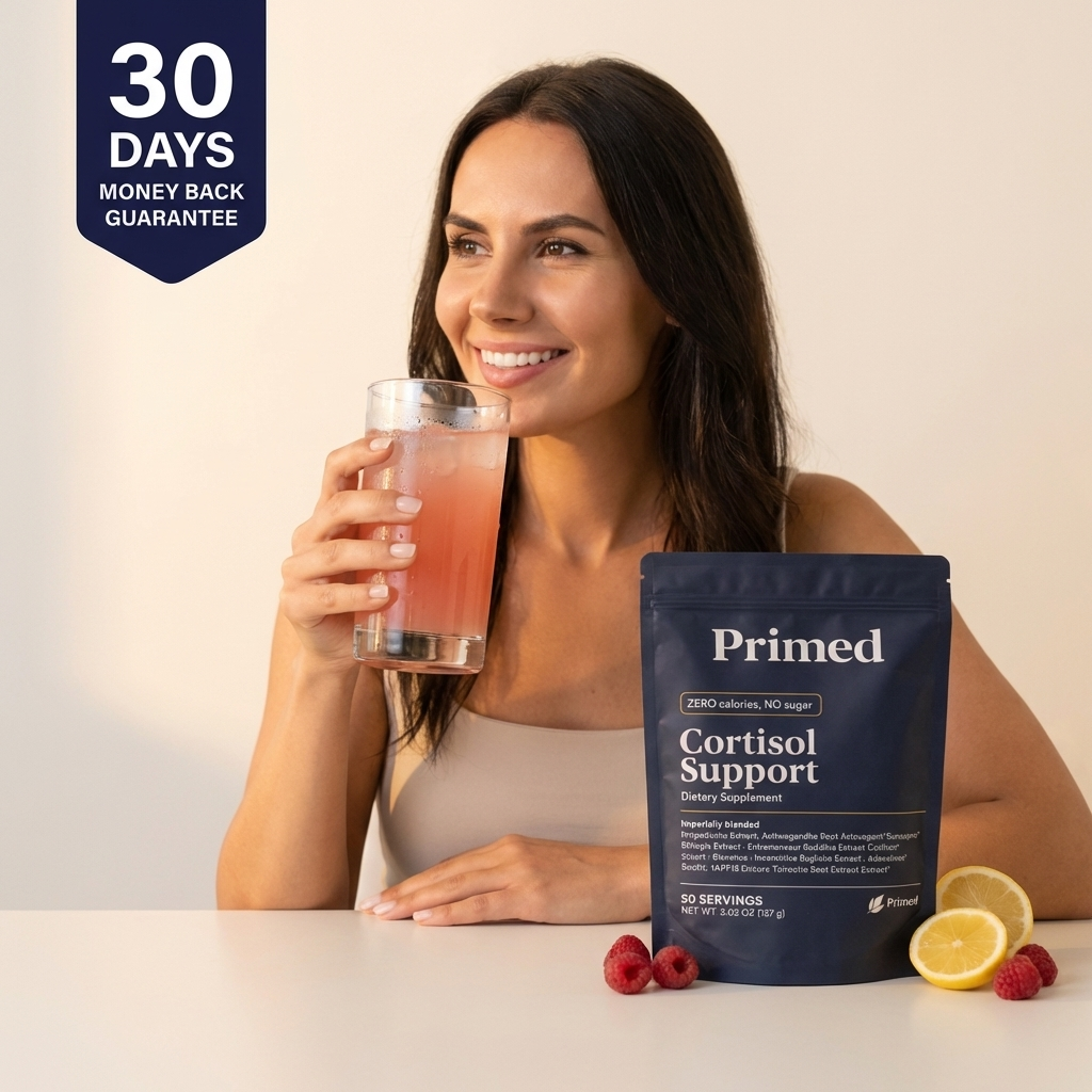 Primed. Cortisol Support Drink — Raspberry Lemonade
