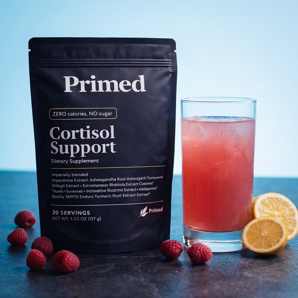 Primed. Cortisol Support Drink — Raspberry Lemonade