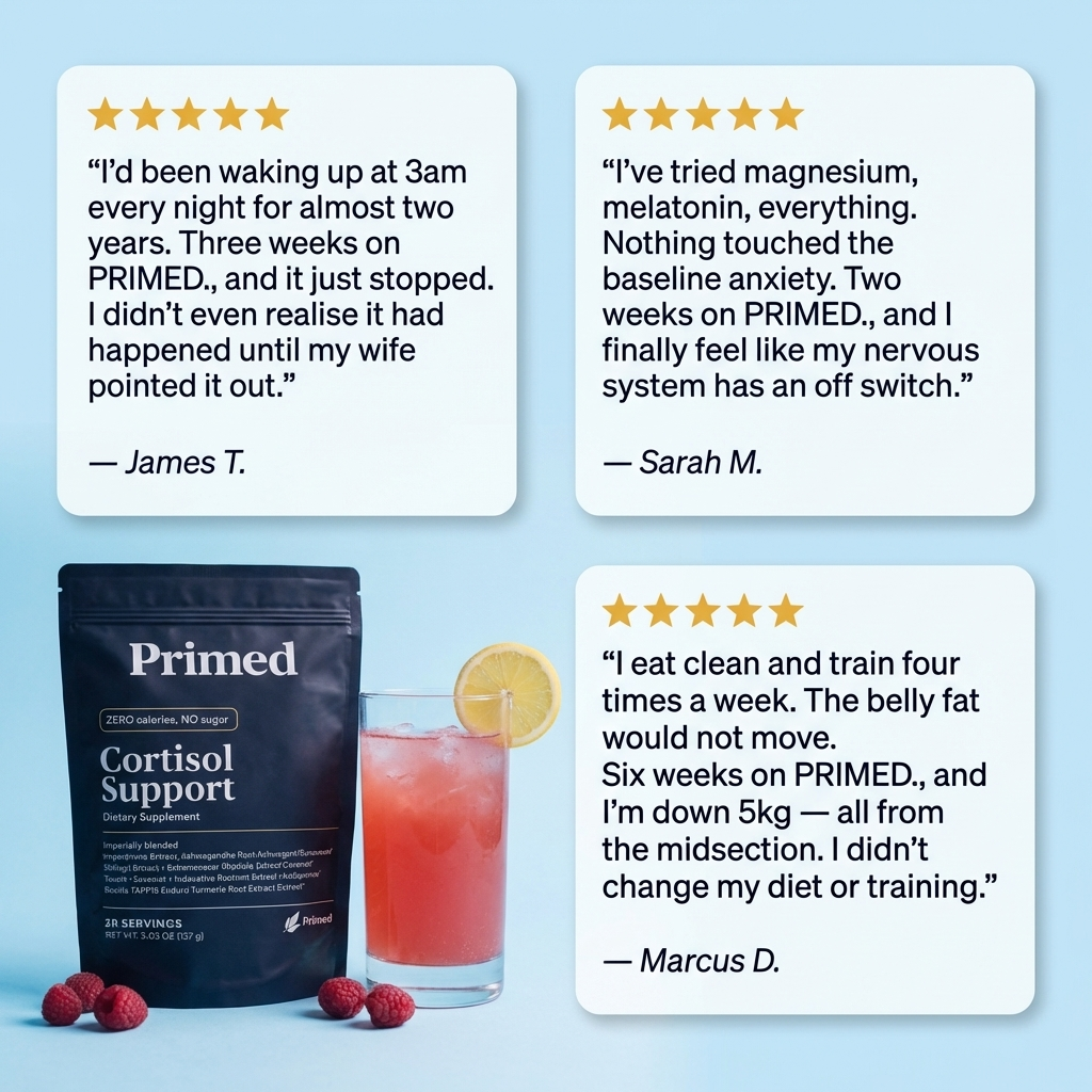 Primed. Cortisol Support Drink — Raspberry Lemonade