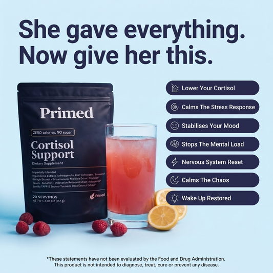Primed. Cortisol Support Drink — Raspberry Lemonade