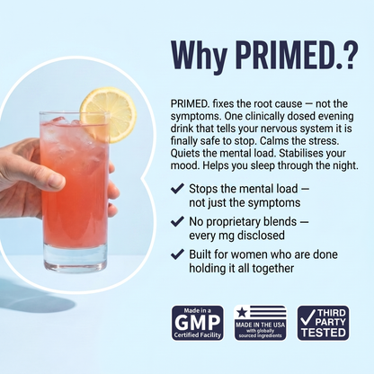 Primed. Cortisol Support Drink — Raspberry Lemonade